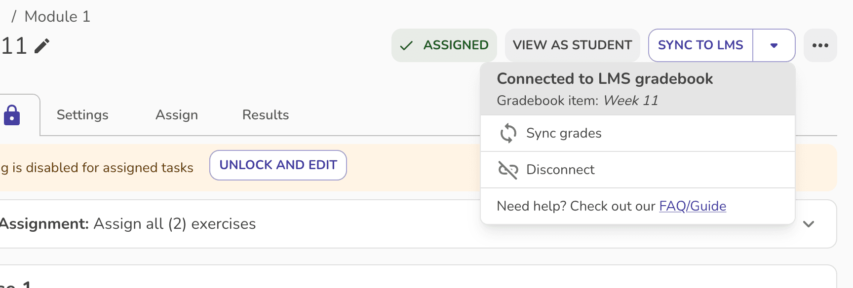 Successfully connected to LMS.